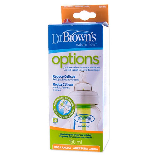 Biberon boca ancha pp options+ - dr brown´s natural flow (150 ml)