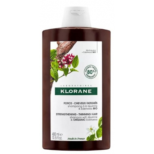 Klorane champu a la quinina y edelweiss bio (1 envase 400 ml)