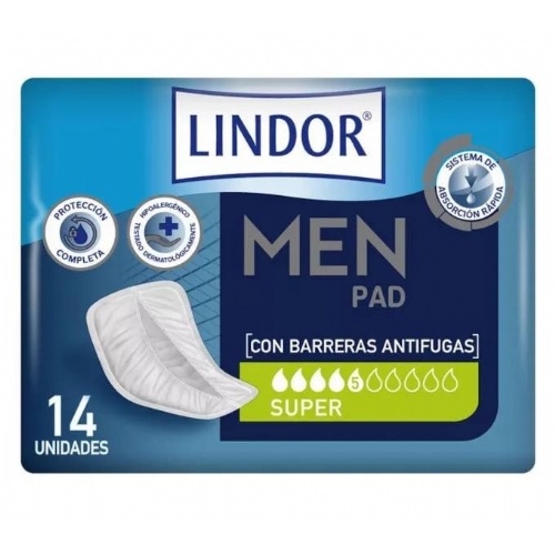 Absorbente incontinencia orina ligera - molicare premium men pad (5 gotas 14 unidades)