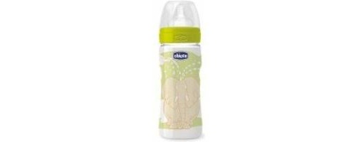 Biberon plastico pp t silicona - chicco fisiologico 0% bisfenol boca ancha flujo rapido (330 ml unis