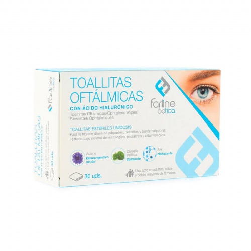 Farline toallitas oftalmicas con hialuronico (30 toallitas)