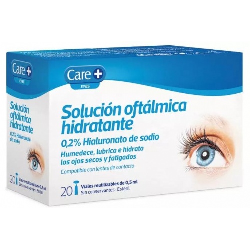 Care+ solucion oftalmica hidratante - 0.2% hialuronato de sodio (0.5 ml 20 viales)